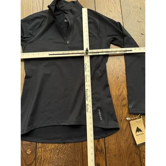 Burton Women's Heavyweight X Base Layer Quarter-Zip Top Black Medium NWT - Picture 5 of 6
